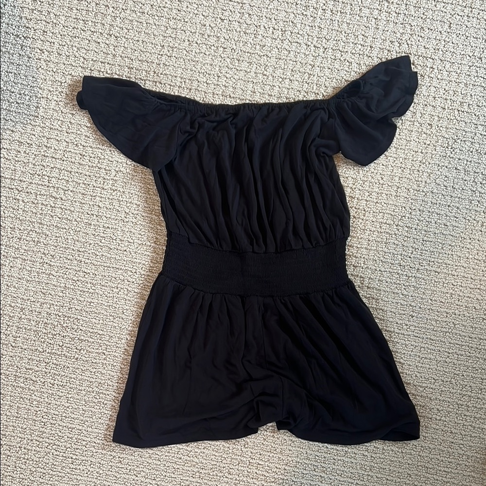 Women’s Black Off-Shoulder Romper